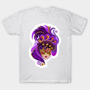 Witch in carnival mask T-Shirt